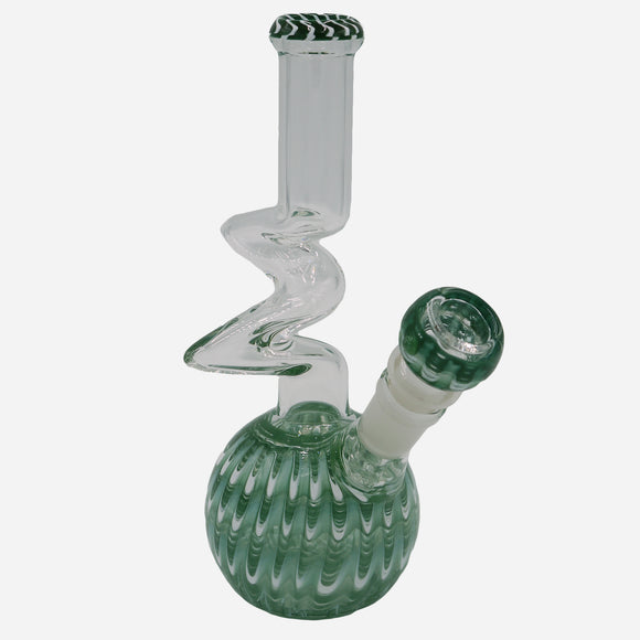 Twisted Glass Bong - Green