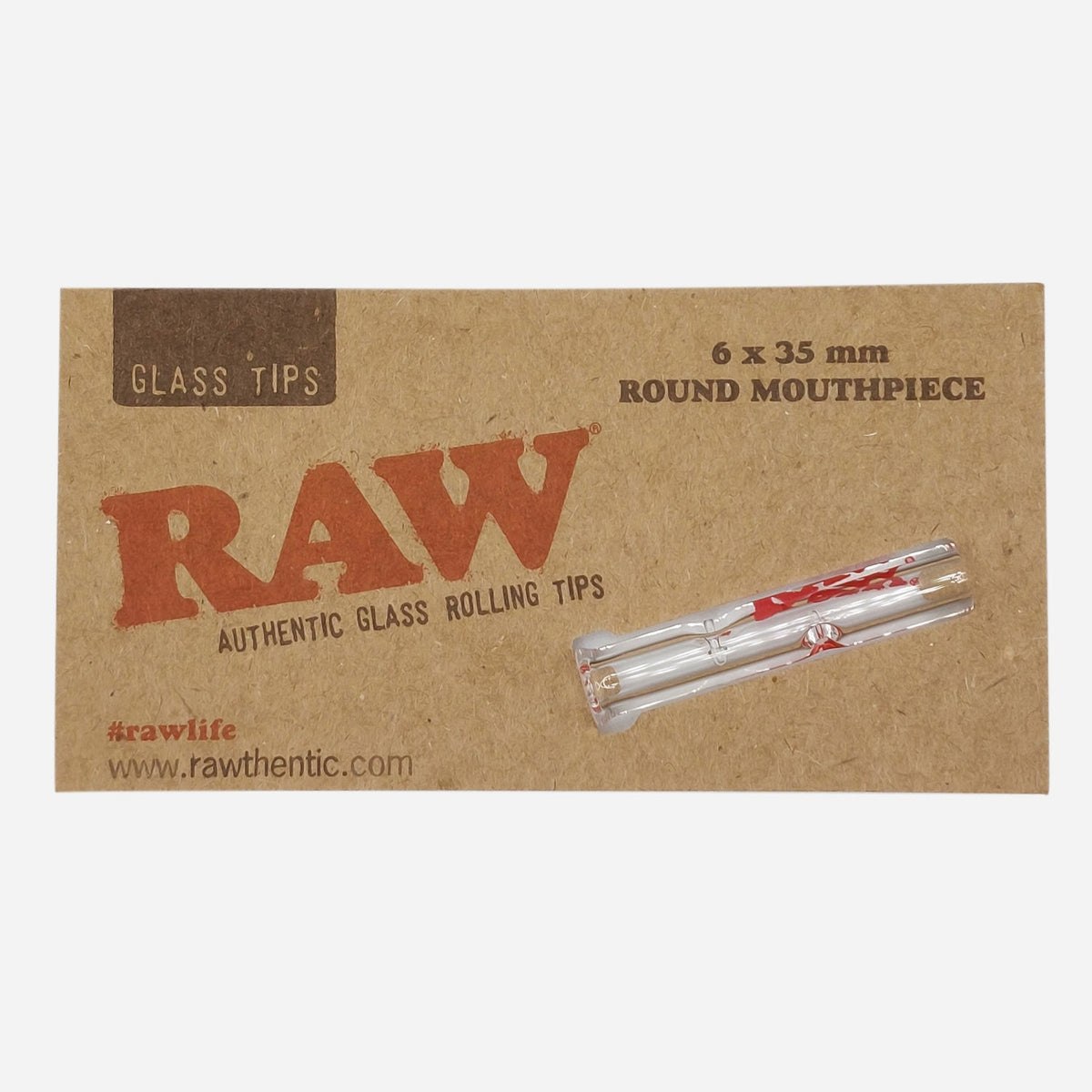 RAW Slim Glass Tip (Flat or Round) Natural Selection Leeds