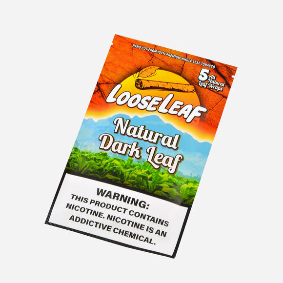 Loose Leaf - Tobacco Wraps - Natural Dark Leaf (5pk)