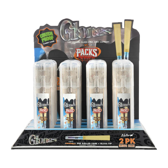 Glones x Packs Pre-rolled Cones & Glass Tips (2pk)