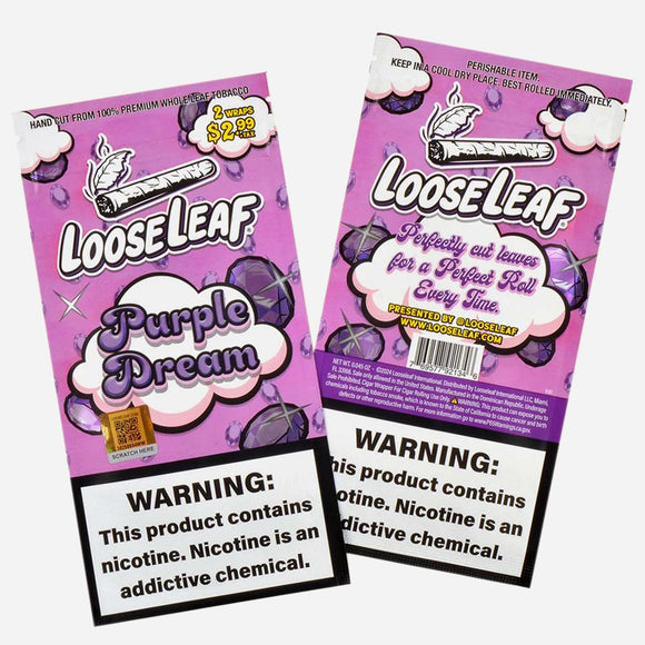 Loose Leaf - Tobacco Wraps - Purple Dream (2pk)