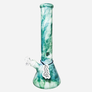 Chongz "Tye Dye" Green Glass Bong