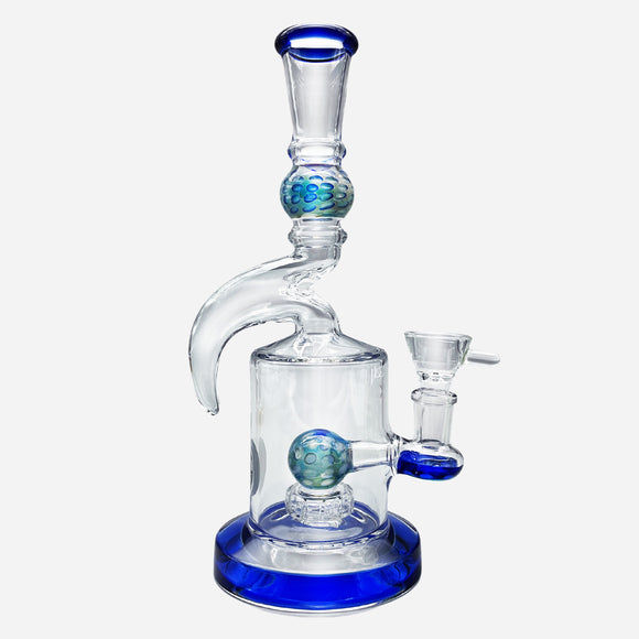 Coloured Twisty Glass Perc Bong