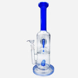 Double Chamber Perc Glass Bong