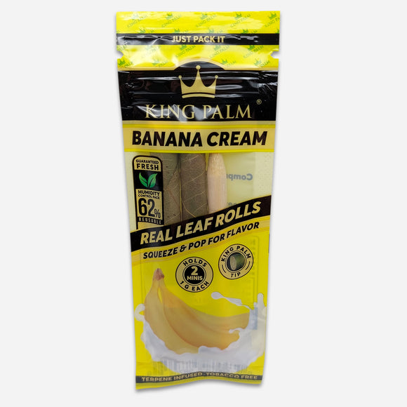 King Palm - Banana Cream Flavour - 2 Mini Rolls 1g