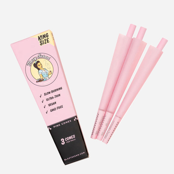 Blazy Susan Pink King Size Pre Rolled Cones - 3 Pack