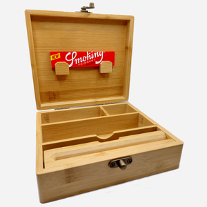 Eco Friendly Bamboo Rolling Box Large