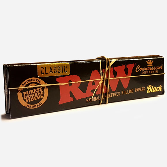 Raw Black King Size Slim Connoisseur Papers & Tips